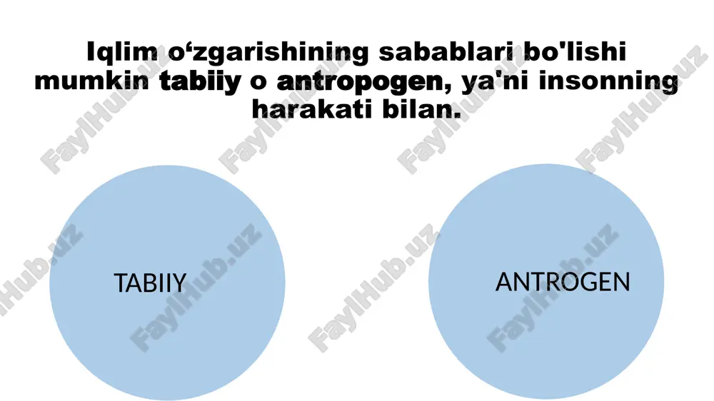 ari - bu hayvonlar va o'simliklar duch keladigan katta xavf va ba'zida bu turning yo'q bo'lib ketishini anglatishi mumkin. inson tizimlari: atmosfera, yog'ingarchilik, harorat va boshqalarga salbiy ta'sir ko'rsatishi sababli. iqlim o‘zgarishi inson tizimiga hujum qiladi, qishloq xo'jaligida ishlash samaradorligini yo'qotadi. masalan, ko'plab ekinlar haddan tashqari qurg'oqchilik tufayli zarar ko'radi yoki yuqori harorat tufayli etishtirilmaydi, almashlab ekish kerak, zararkunandalar ko'payadi va hokazo. boshqa tomondan, qurg'oqchilik sug'orish, shaharlarni etkazib berish, ko'chalarni yuvish, bezak, sanoat va hokazolar uchun ichimlik suvi etishmovchiligini kuchaytiradi. va xuddi shu sababli, bu sog'liqqa zarar etkazadi, yangi kasalliklar paydo bo'ladi ... shahar tizimlari: iqlim o‘zgarishi, shuningdek, transport tizimlari yoki yo'nalishlarini o‘zgartirishga olib keladigan shahar tizimlariga ta'sir qiladi, yangi texnologiyalarni takomillashtirish yoki binolarga o'rnatish kerak va umuman hayot tarziga ta'sir qiladi iqtisodiy tizimlar: iqtisodiy tizimlar haqida nima deyish mumkin. shubhasiz, iqlim o‘zgarishi energiya olish, ishlab chiqarish, tabiiy kapitaldan foydalanadigan tarmoqlarga ta'sir qiladi ... ijtimoiy tizimlar: iqlim o‘zgarishi ijtimoiy tizimlarga …