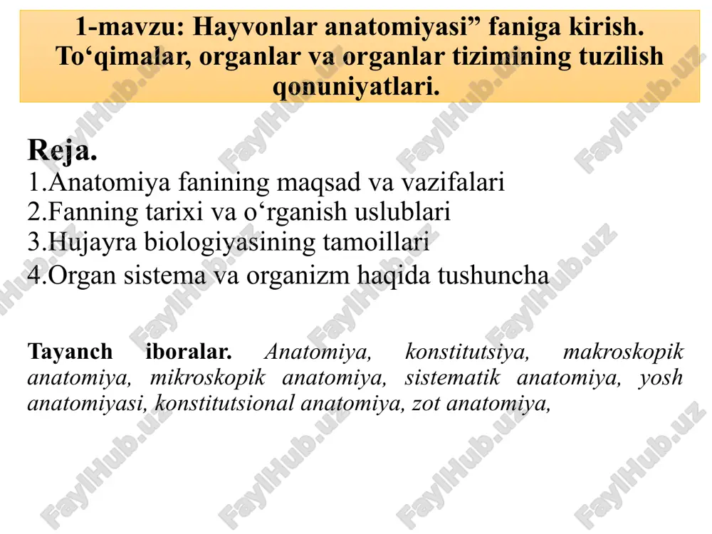 morfologik, fiziologik qismlari, hujayra va to‘qima sistemalari ham konstitutsiya asosida o‘rganildi. konstitutsiya tipiga qarab, hayvonlarni tanlash va ulardan juda yaxshi zotlar etishtirish, hayvonlarning sog‘lig‘ini, sharoitga moslashuvini, chidamliligini, jinsiy faoliyati va tez etilishini aniqlash hamda eng yosh vaqtidanoq har tomonlama (nasl olish uchun, bo‘rdoqiga boqish va hokazolar uchun) saralash mumkin. hayvonlar tashqi ko‘rinishining xarakteri ularning skeletiga, muskullari hamda terisining tuzilishiga bog‘liq bo‘ladi. hayvonlar kompleksiyasi ichki organlarning tuzilishi va funksiyasidan iborat. bu narsa ular temperamentini ham hosil qiladi. uchinchidan - hayvonlarning tashqi tuzilishini (ekstererini) o‘rganishda ham anatomiya katta rol o‘ynaydi, kompleksiyani analiz qilishda, asosan, nafas olish, qon aylanish, ovqat hazm qilish, retikula – endoteliy va ichki sekretsiya sistemalari, temperamentni analiz qilishda esa nerv sistemasi katta rol o‘ynaydi. i.p.pavlovning hayvonlarni konstitutsiya tiplariga bo‘lishi bunga misol bo‘ladi. u hayvonlarni tor tanali va keng tanali tiplarga bo‘lgan. masalan, go‘shtdor qoramollar (shortgorn, angus, gellovey, gereford zotlari) keng tanalilar, sersut qoramollar tor tanalilar tipiga kiradi. hozir ikkala …