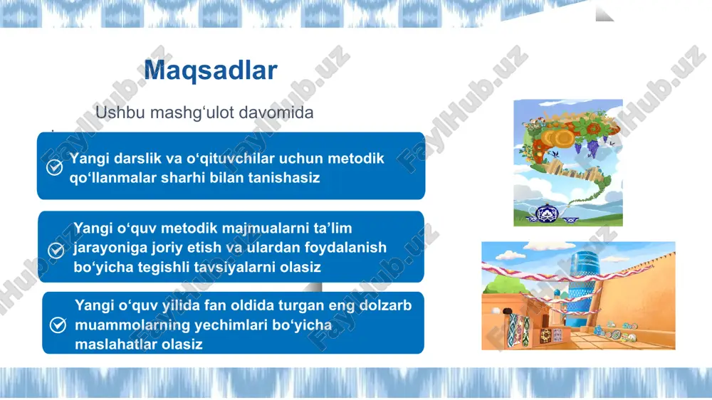 arini (grafika, rangtasvir, haykaltaroshlik) bilish va farqlash. tasviriy savodxonlik va ijodkorlik rangshunoslik ts.1.tr.01. asosiy (qizil, sariq, k o‘k) ranglarni bir-biriga qo‘shib, hosila ranglarni hosil qilish.