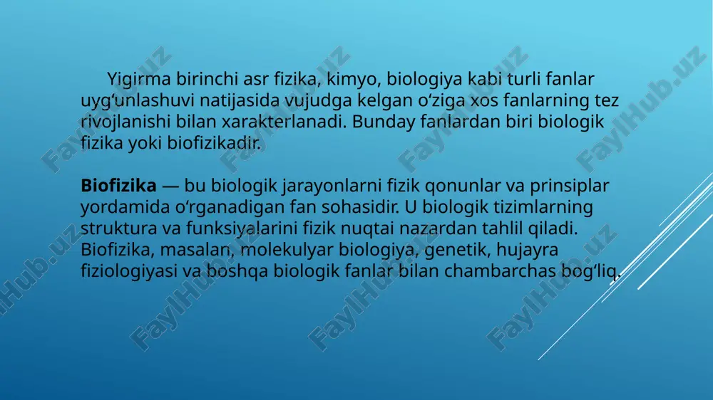 rning mexanik xususiyatlari ularning funksiyalarini belgilaydi. suyaklarning asosiy mexanik xususiyatlari quyidagilar: 1. qattiqlik: suyaklar yuqori qattiqlikka ega bo'lib, kuch va bosimga qarshi turish qobiliyatini ta'minlaydi. bu ularning asosiy vazifalaridan biri bo'lib, tana strukturasini saqlashga yordam beradi. 2. kuchlanish (tensile strength-mustahkamlik chegarasi): suyaklar kuchlanish stressiga nisbatan yuqori chidamlilikka ega. bu, suyakning uzilishiga olib kelmasdan, kuch ta'siriga qarshi turishini anglatadi. 3. bardoshlik (compressive strength): suyaklar bosimga qarshi turish qobiliyatiga ega, bu ularning balandlikdan tushish yoki boshqa yuklamalarda bardosh berishiga yordam beradi. 4. elastiklik: suyaklar kuch ta'sirida deformatsiyalanadi va bu deformatsiya natijasida qisman tiklanish xususiyatiga ega. biroq, suyaklar nisbatan kam elastik, shuning uchun kuchlanishning yuqori darajalari ostida shaklini yo'qotishi mumkin. 5. viskoelastiklik: suyaklar mushaklar va boshqa to'qimalar bilan birgalikda ishlaganda, ularning viskoelastik xususiyatlari juda muhimdir. bu xususiyat suyaklarning deformatsiyasiga va kuchlanishga qanday javob berishini belgilaydi. 6. mikrostrukturaviy xususiyatlar: suyaklar qattiq to'qimalar (kalsiy fosfat) va organik komponentlardan (kollagen) iborat. bu komponentlar suyakning mexanik xususiyatlarini …