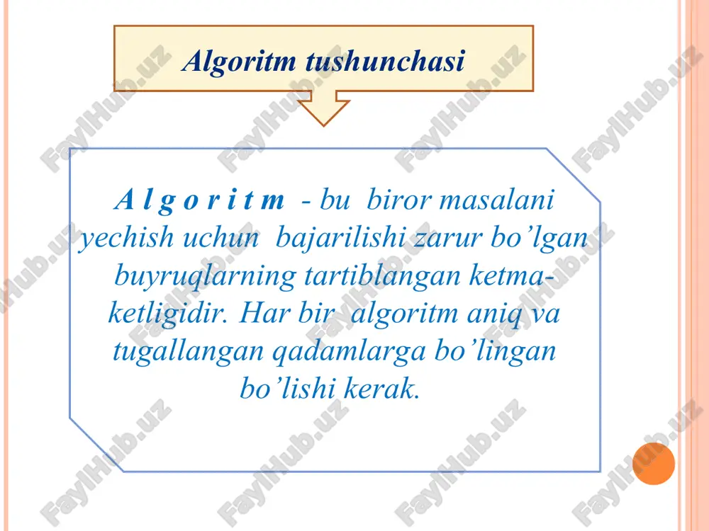 **algoritm va uning asosiy tushunchalari** - Page 4