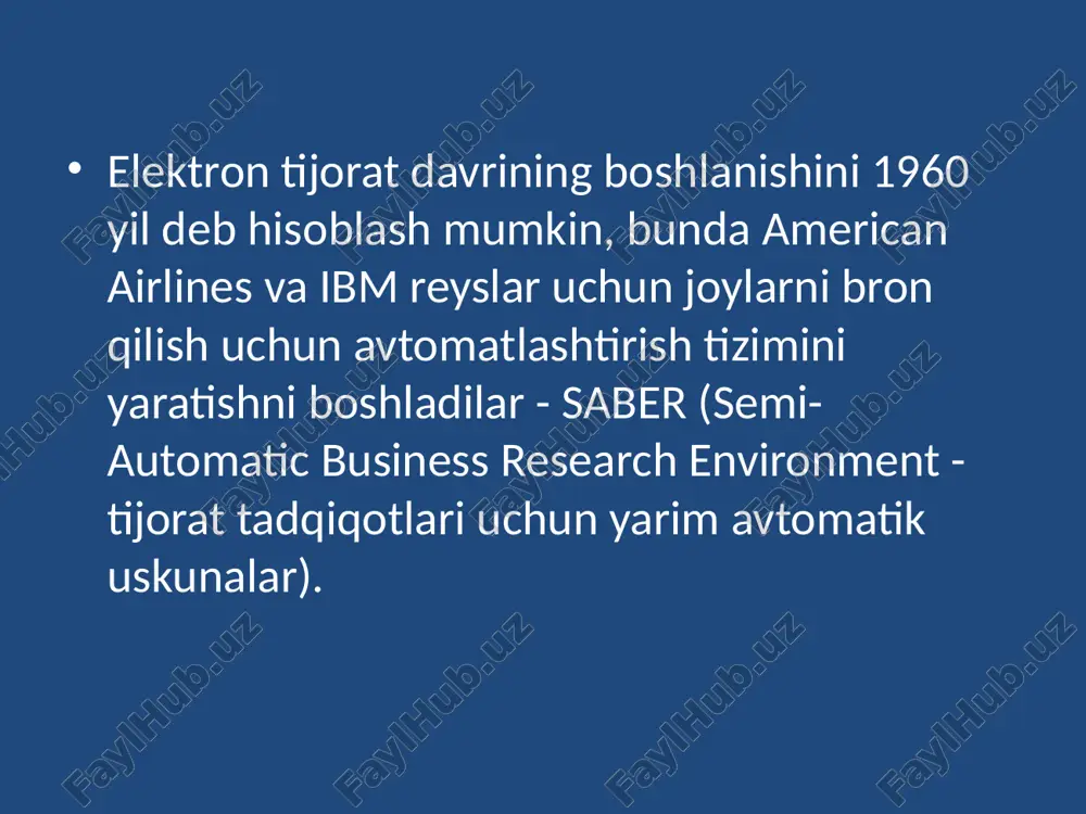 soslaydilar. onlayn do'konlar xaridlar sonini ham hisobga oladi, ular etkazib berish tezligini ham belgilaydilar. 3. tashkilotlarda va tadbirkorlikda elektron tijoratni b2b sektoridan foydalanish. bunday printsipi juda oddiy: kompaniya boshqa kompaniya bilan savdo qiladi. internet-platformalar barcha bosqichlardagi operatsiyalarni sezilarli darajada soddalashtirish, savdoni yanada samarali va oshkora qilish imkoniyatini beradi. b2b xususiyatlariga quyidagilar kiradi: bozorda xaridorlar va sotuvchilar nisbatan kam. iste'mol tovarlari bozorida ularning aksariyati ko'proq, shuning uchun b2b hududida raqobat unchalik kuchli emas; b2b narxlari alohida tarzda shakllantirilgan - bu erda strategik va o'zaro manfaatli sheriklik muhim ahamiyatga ega. shuning uchun, turli xil mijozlar uchun mahsulot yoki materialning har xil narxi shakllanishi mumkin; tovarlarga bo'lgan talab elastik emas va har doim tashqi iqtisodiy omillar ta'sirida bo'ladi. mijozlar buyurtma qiladigan partiyalar tovarlarning hajmi va miqdorida farq qiladi. bu har doim ommaviy etkazib berish; b2b sohasida mahsulotlarni targ'ib qilishning eng samarali usuli bu to'g'ridan-to'g'ri sotish - vakolatli yondashuv bilan ko'pincha o'zaro manfaatli bitimlar …