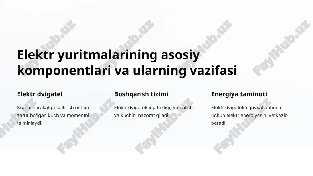 elektr yuritmaning asosiy komponentlar va ularning vazifalari - Page 4