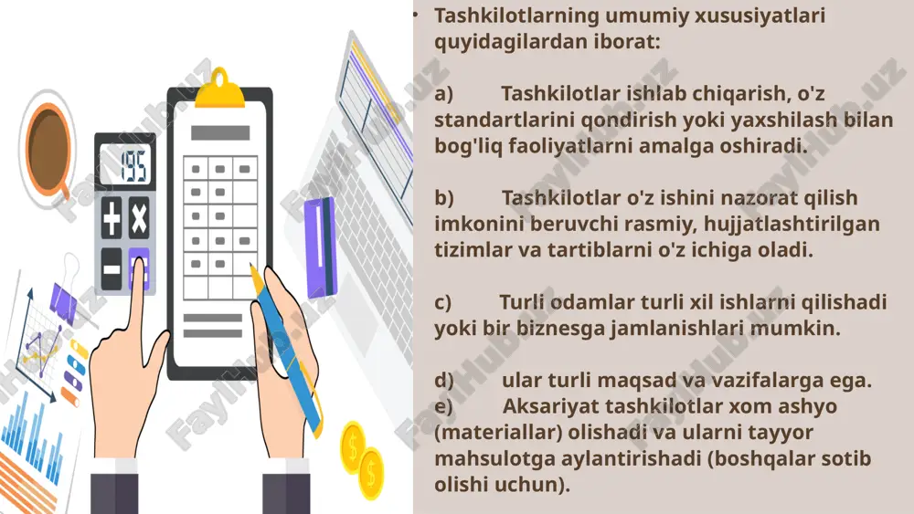 aksiyadorlar manfaatlariga emas, balki “tizimli maqsadlarga” erishish; sanoat faoliyati; amalga oshirishga to'sqinlik qiluvchi salbiy kuchlar; iste'fo; kadrlar tarkibidagi boshqa o’zgarishlar. tashqi manfaatdor tomonlar tashqi manfaatdor tomonlar guruhlari - hukumat, mahalliy hukumat, bosim guruhlari, umuman jamiyat, professional tashkilotlar kirishi mumkin. manfaatdor tomonlarning ziddiyatlari ularning manfaatlari har xil bo'lishi mumkinligi sababli, manfaatdor tomonlar o'rtasidagi nizolar juda keng tarqalgan. menejerlar siyosatni ishlab chiqishda bunday ziddiyat ehtimolini hisobga olishlari va agar u tashkilotga ta'sir qiladigan darajaga kelsa, uni hal qilishga tayyor bo'lishlari kerak. mendelou manfaatdor tomonlarni o'qlari kuch va tashkilot faoliyatiga qiziqish ehtimoli bo'lgan matritsaga joylashtirilishni taklif qiladi. ushbu omillar tashkilot manfaatdor tomonlar bilan qanday munosabatlarni yo’lga qo’yishi kerakligini aniqlashga yordam beradi. (a) asosiy o'yinchilar d segmentda: hech bo'lmaganda strategiya ular uchun maqbul bo'lishi kerak. masalan, yirik mijoz uchun. ushbu manfaatdor tomonlar hatto qaror qabul qilishda ishtirok etishlari mumkin. (b) c segmentidagi manfaatdor tomonlarga ehtiyotkorlik bilan munosabatda bo'lish kerak. garchi ular ko'pincha passiv bo'lsalar …