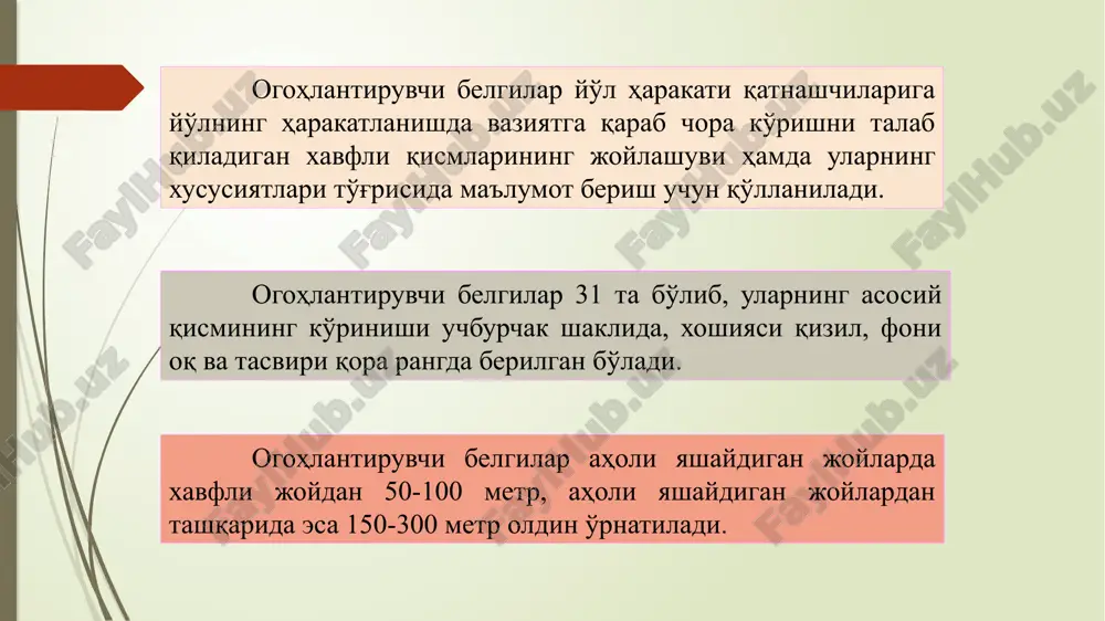yo'l belgilari vahavfsizligi asoslari - Page 4