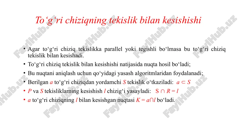 to’g’richiziq va tekislikning kesishuvi - Page 4
