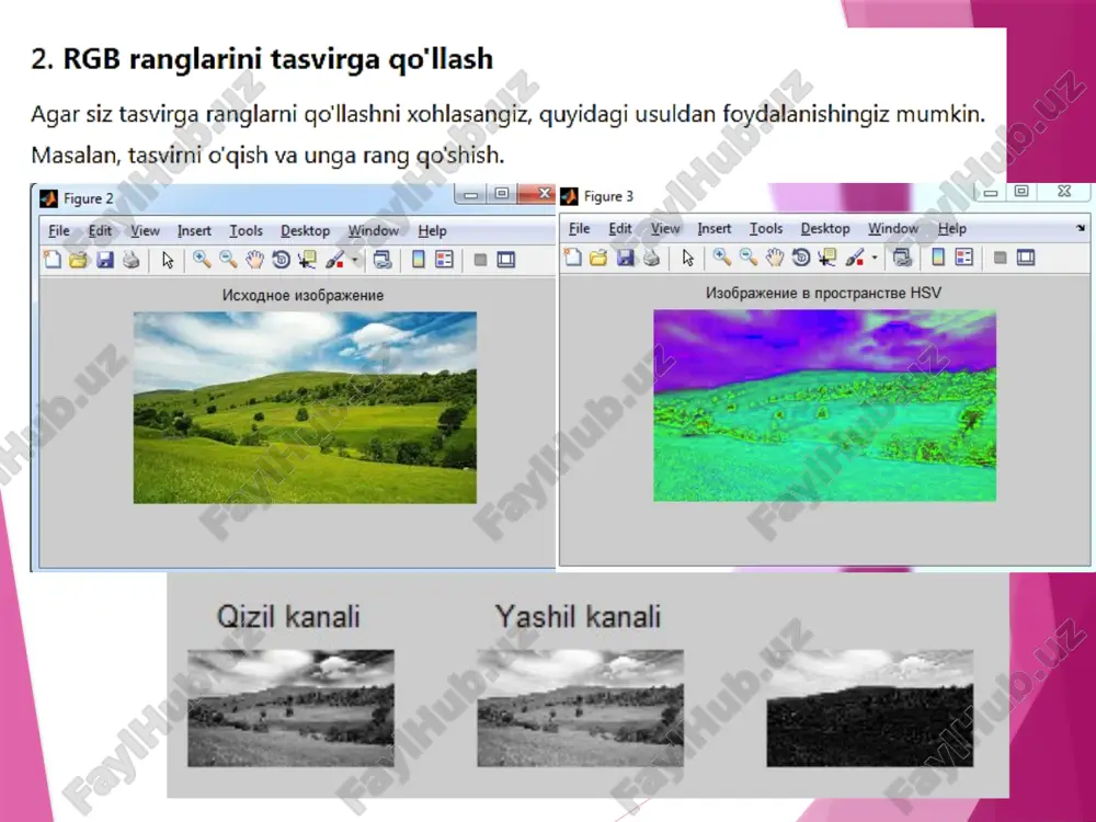 matlab dasturida rang hosil qilish fayllari bilan ishlash. - Page 4