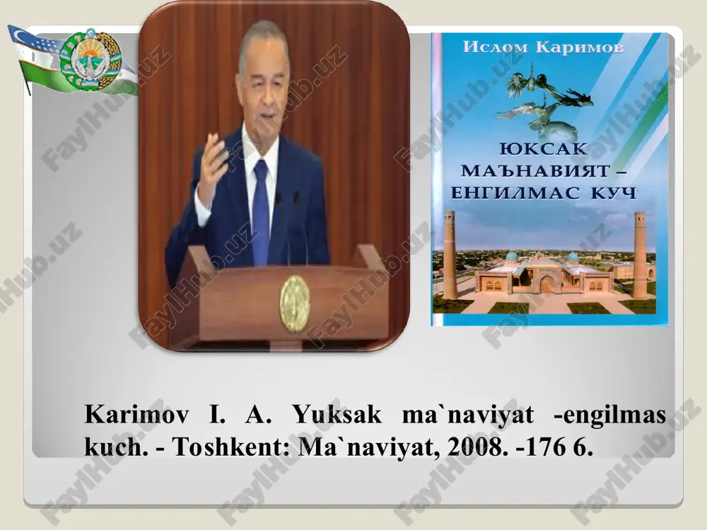 adi. davlat boshqaruv organlari, korxona va tashkilotlarda axborot-psixologik xavfsizlikni ta'minlash bo'yicha olib borilishi lozim bo'lgan masalalar mahalliy hokimiyat organlarida (shuningdek veb saytlarida) axborot xavfsizligini kuchaytirish; mahalliy hokimiyat organlari veb saytlarida interaktiv davlat xizmatlarini tashkil qilish va aholiga tanishtirish; mahalliy hokimiyat organlari, korxona va tashkilotlarda ichki(intranet) va tashqi(internet) resurslardan oqilona foydalanishni tashkil qilish va doimiy nazorat olib borish; aholi(ayniqsa yoshlar) o'rtasida yuqorida keltirilgan masalalar bo'yicha tushuntirish ishlari olib borish. * yoshlar va internet 49 % kompyuter o'yinlari zo'ravonlik va yovuzlikni targ'ib qiladi; 42 % bolalar va o'smirlar pornografik saytlarga qaram bo'lib qolgan, ularning 8 % buni o'z ota-onasidan yashirmaydi; yoshlar va internet 38 % bola zo'ravonlik ruhidagi saytlarni; 26 % bola millatchilik xarakteridagi veb-sahifalarni muntazam kuzatib boradi. 2006 yil 8 sentyabrda bmt bosh assambleyasi global aksilterror strategiyasini qabul qildi. unda yangi uslublar qatorida bioterrorizm hamda internetdan terrorizm maqsadida foydalanishning oldini olish choralarini kuchaytirish lozimligi alohida qayd etilgan. internet tarmog'ida yoshlar uchun …