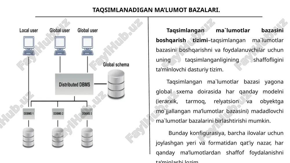i. shu bilan birgalikda eng qimmat versiyasi hamdir. bunda cheksiz imkoniyatlar va ancha mukammal loyihalar yaratish imkoni bor. bu versiyaning ishlashi dasturchi mahorati va kuchli apparat ta'minotiga bog'liq. asboblar paneli keng zahiraga ega. qimmatli ma'lumotlar hech qachon yo'qotilmaydi. zarur bo'lganda qayta tiklash imkoniyati mavjud.buning uchun oracle da rman utilitasi mavjud bo'lib. u kerakli fayli juda kichik hajmga siqadi va o'zi tushunadigan kodga aylantiradi. so'ngra saqlab qo'yadi. enterprise edition oracle ma’lumotlar bazasi personal edition. bu mijozning shaxsiy o'zi foydalanishi uchun keng imkoniyatlar beradi.funksional dasturlari windowsning bir nechta versiyalarida ishlay oladi. windows nt va ayniqsa windows 200 da uning barcha imkoniyatlaridan to'liq foydalanish mumkin. personal edition. big data big data katta ma’lumotlarni (big data) qayta ishlash texnologiyalari. katta hajmli maʼlumot (inglizcha: big data) — katta hajmdagi ma´lumotlarga nisbatan qo´llanadigan termin hisoblanadi (odatda terabayt, ekzabayt va petabaytlar darajasida). big data(katta ma'lumotlar) - juda katta hajmdagi bir jinsli bo'lmagan va tez tushadigan raqamli ma'lumotlar …