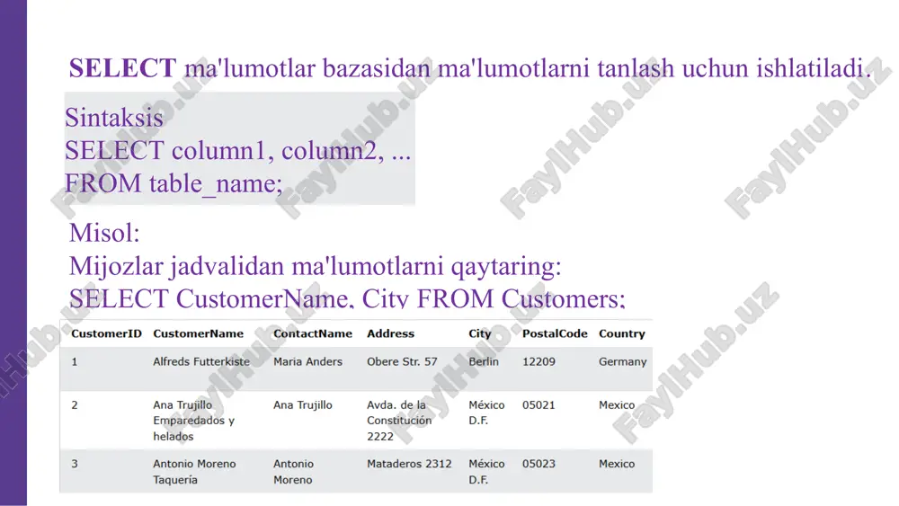 sqlda jarayonlar va standart funktsiyalar - Page 4