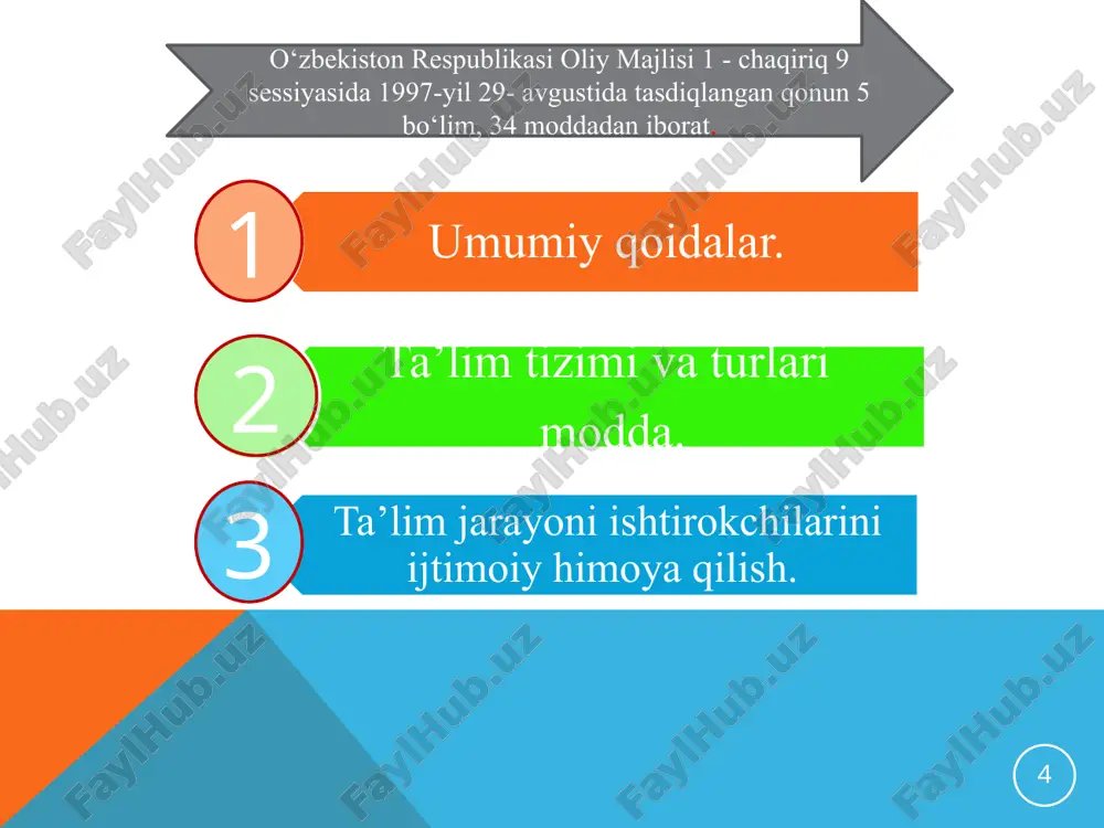 "ta'lim to'g'risida"gi qonun va kadrlar tayyorlash milliy dasturi - Page 4