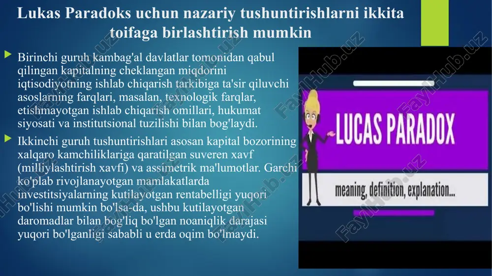 atlarning o'sishiga olib keladi, shuning uchun undiriladigan narxning oshishi. shunday qilib, (4.5) biz ikki turdagi firmalar faoliyat yuritadigan iqtisodiyotni ko'rib chiqamiz: 1. ba'zilari moslashuvchan narxlarga ega, ya'ni ularni (4.5) ga muvofiq belgilaydi; 2.boshqalar - kelajakdagi iqtisodiy vaziyatni baholashlari asosida o'rnatilgan qat'iy narxlar bilan kutilayotgan daromad darajasi qayerda . kutilayotgan daromad darajasi potentsial bilan bir xil deb faraz qiling, keyin narxlarni belgilovchi firmalar ularni kutilgan umumiy narx darajasiga o'rnatadilar. qattiq narxga ega bo'lgan firmalarning ulushi (1 - s) moslashuvchan narxga ega bo'lsak, u holda iqtisodiyotdagi haqiqiy narx darajasi ushbu ikki turdagi firmalar narxlarining o'rtacha og'irligi bo'ladi: o'zgarishlardan so'ng biz quyidagilarni olamiz: keling, qo'yaylik: keyin biz shunday xulosaga kelamiz (4.1) formula)(4.8) shartda aytilishicha, agar talab katta bo'lsa va y>y, u holda haqiqiy narx darajasi kutilganidan oshadi. agar barcha firmalar moslashuvchan narxlarni o'rnatsalar (s=0), u holda ishlab chiqarish potentsial darajadan chetga chiqa olmaydi. binobarin, umumiy narx darajasi har bir turdagi firmaning iqtisodiyotdagi ulushiga …