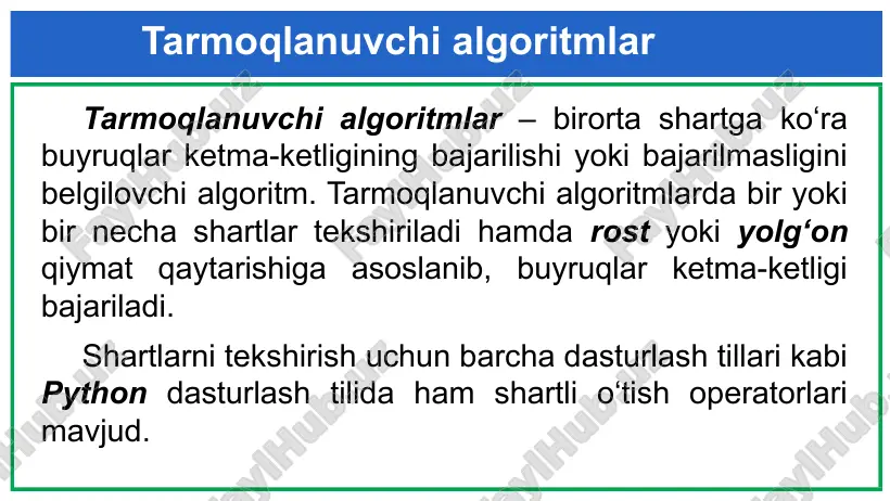 tarmoqlanuvchi algoritmlarni dasturlash - Page 4