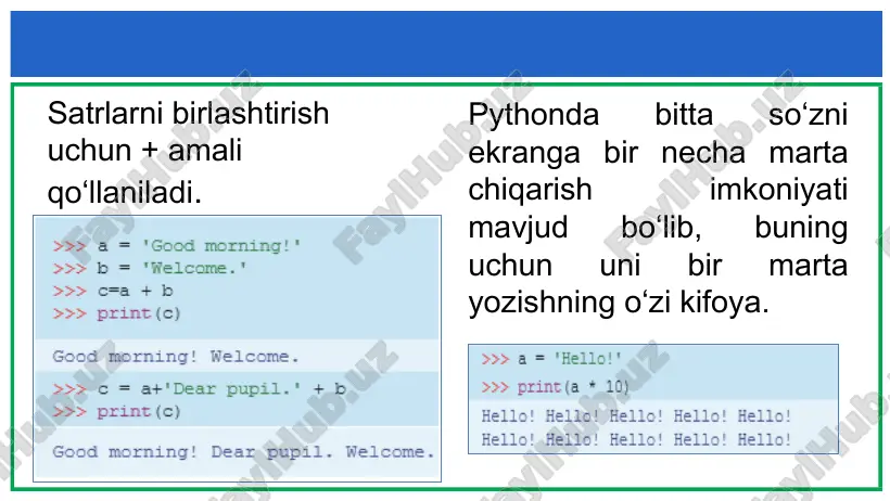 satrlar bilan ishlash - Page 4