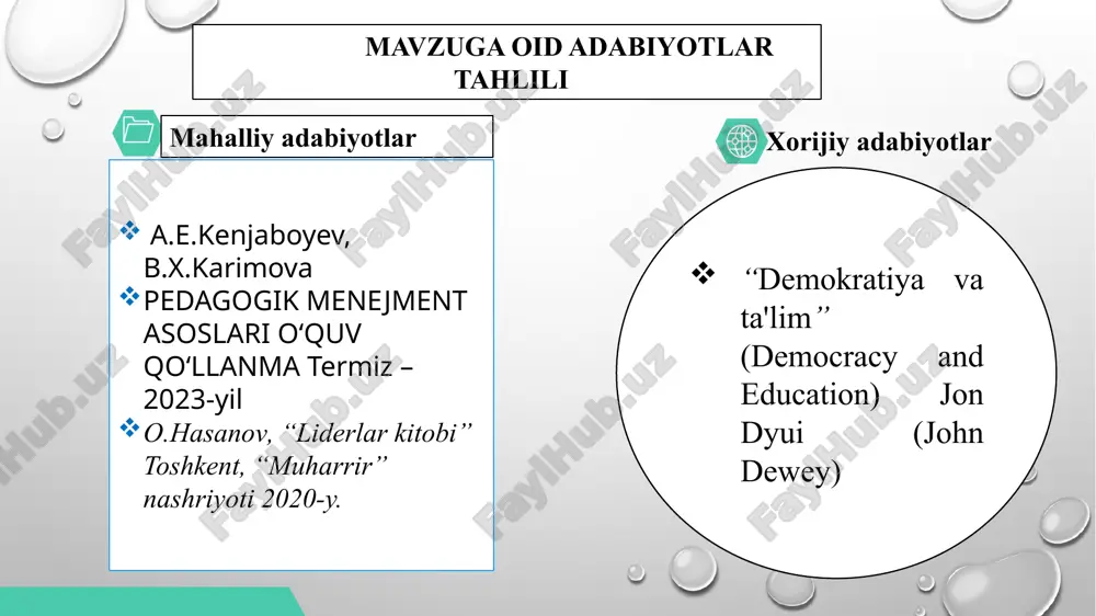 n check) va jinoiy o‘tmishga ega emasligini tasdiqlovchi tekshiruvlardan o‘tishi kerak.tanlov komissiyasi: har bir maktab o‘zining tanlov komissiyasiga ega bo‘lib, ular arizalarni ko‘rib chiqish va eng yaxshi nomzodlarni saralash uchun javobgardirlar. o’qituvchilarga xorijiy tajribalarga asoslangan .ruxsatnoma ya’ni (working with children check) va jinoiy o‘tmishga ega emasligini tasdiqlovchi tekshiruvlardan o‘tkazish mexanizmini tashkil qilish taklif etiladi. qiyosiy tahlil 03. maktabgacha va maktab ta’limi tashkiloti xodimlarnining uzluksiz malaka oshirish tizimi takomillashtirildi . ular har 5 yilda bir marotaba ishdan ajralgan holda malaka oshirish kurslari joriy qilindi.maktablarda kasbiy rivojlantirish kuni va kasbiy rivojlantirish soatlari tashkil qilindi. avstraliyada o‘qituvchilar uchun malaka oshirish dasturlari mavjud bo‘lib ular doimiy ravishda malaka oshirish treninglarida qatnashib turishlari kerak. maktablar va boshqa ta’lim muassalari o‘z xodimlari uchun maxsus malaka oshirish dasturlarini tashkil etishgan. xorijiy tajribalarni tahlil qilib, maktabda salohiyatli kadrlarni tanlab olish mexanizimini yo‘lga qo‘yish , “sifatli tarkibi 2030 ”dasturini ishlab chiqish. 04. umumta’lim maktablarida kadrlar yetishmovchiligi sababli ishga qabul …