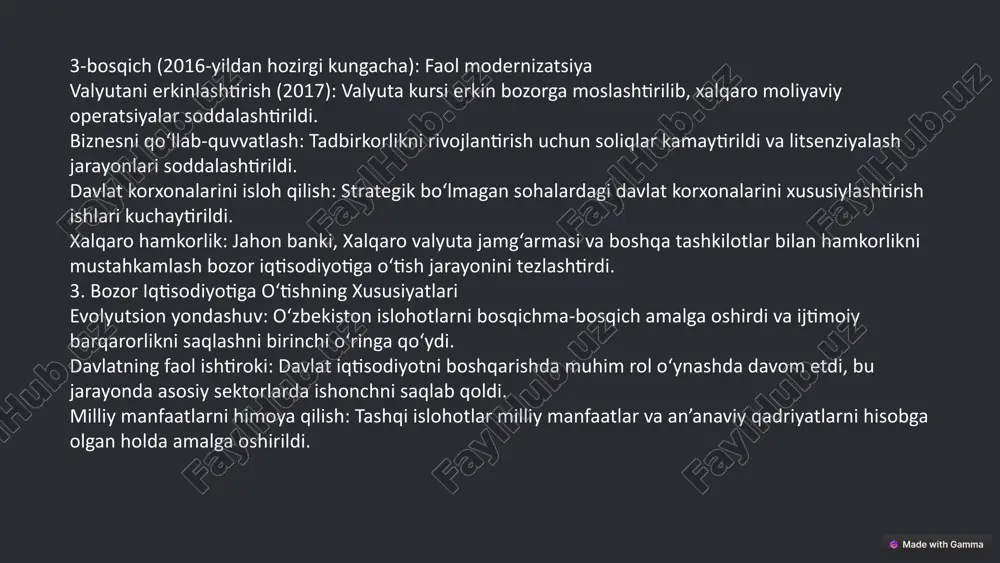 o‘zbekistonning bozor iqtisodiyotiga ótish jarayoni - Page 4