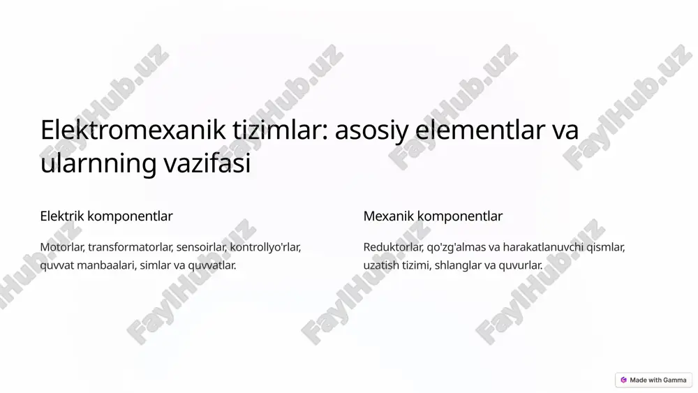 elektromexanik tizimlar elementlari va qurilmalari - Page 4