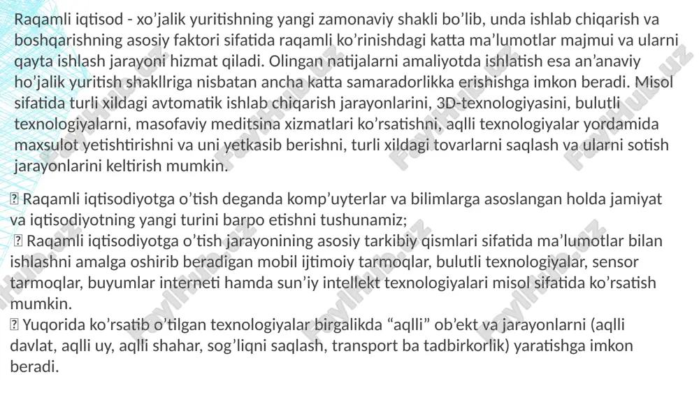 ortal ishga tushirilgan. portal zamonaviy axborot kommunikatsion texnologiyalaridan foydalanish asosida inter aktiv davlat xizmatlari olishda foydalanuvchilarning shart-sharoitlarini rivojlantirishva imkoniyatlarini kengaytirish uchun mo‘ljallangan. yagona interaktiv davlat xizmatlari portal davlat organlari tomonidan ko‘rsatiladigan,shu jumladan pullik asosda ko‘rsatiladigan, interaktiv davlat xizmatlarida erkin foydalanishning yagona nuqtasi hisoblanadi. o‘zbekiston respublikasi vazirlar mahkamasining 2017 yil 15 sentabrdagi 728-sonli qarorida yagona interaktiv davlat xizmatlari portalining yangi talqini (https://my.gov.uz) ishga tushirilgani ma’lum qilingan. portal orqali davlat xizmatlaridan foydalanish davlat organlariga murojaat qilganga foydalanuvchilar uchun to‘siqlarni qisqartirish va ularni bataraf etishda, davlat organlariga to‘g’ridan-to‘g’ri murojaat qilishga, foydalanuvchilarning davlat organlari bilan bilan o‘zaro hamkorligi samaradorligini oshirishga katta yordam beradi. portalning yangi talqinida foydalanuvchilar barcha davlat xizmatlari bilan yagona identifikatsiya tizimida majburiy avtorizatsiyadan o‘tmasdan turib tanishish imkoniyatiga ega bo‘ladilar. bugungi kunda portal o‘z foydalanuvchilariga 336 turdagi davlat xizmatlaridan foydalanish imkoniyatini beradi, bu esa o‘z o‘rnida fuqarolarga katta qulayliklar yaratadi. statistik ma’lumotkarga murojaat qiladigan bo‘lsak, albatta davlat xizmatlarida on-line rejimda foydalana olish …