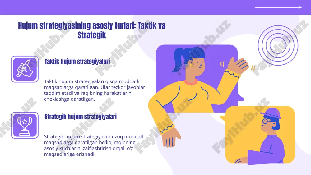 amalga oshirish orqali muvaffaqiyatga erishish mumkin. hujum strategiyasida xavflar va risklar hujum strategiyasidagi xavflar hujum strategiyasidagi xavflar: o'zgaruvchan bozor sharoitlari, raqobatchilarning javoblari, iqtisodiy va siyosiy omillar, ijtimoiy ta'sirlar. xavflarni kamaytirish strategiyalari. xavflarni kamaytirish strategiyalari: bozorni o'rganish, raqobat strategiyalarini ishlab chiqish, iqtisodiy tadqiqotlar o'tkazish, ijtimoiy aloqalarni mustahkamlash. hujum strategiyasining kelajakdagi istiqbollari texnologik o'zgarishlar kelajakda hujum strategiyasi texnologik o'zgarishlardan jiddiy ta'sirlanadi. sun'iy intellekt va mashinani o'rganish hujum tizimlarining samaradorligini oshiradi. globalizatsiya ta'siri globalizatsiya jarayonlari hujum strategiyalarining global integratsiyasini kuchaytiradi. bu bilim va tajriba almashish imkoniyatlarini kengaytiradi, yangi xavflarni keltiradi. innovatsion faoliyatlar innovatsion faoliyatlar hujum strategiyalarining rivojlanishini tezlashtiradi. yangi texnologiyalar hujumlarni samarali va sifatli amalga oshirishga yordam beradi. hujum strategiyasining mohiyati hujum strategiyasi - bu biror maqsadga erishish uchun o'zaro harakat qilish yoki hujum qilish usuli sifatida aniqlanadi. bu strategiya harbiy, iqtisodiy yoki axborot sohalarida qo'llanilishi mumkin. hujum strategiyasining tarixiy konteksti o'z ichiga turli davrlar va muhitlarni oladi. masalan, qadimiy davrlarda harbiy hujumlar …