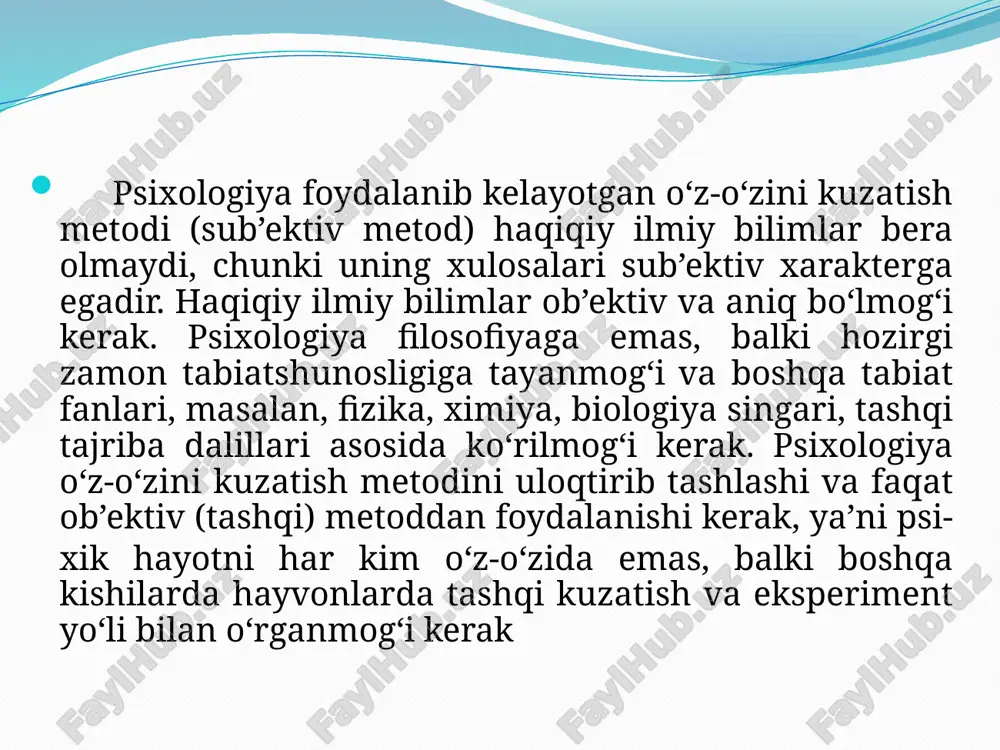 vojlantirish, dunyodagi bilim, o'zlikning ma'nosini tushunish, yaxshilik) ega bo'lishga qaratadi. shu bilan birga, bunday ehtiyojlarni qoniqarsiz hayot sharoitlari tufayli vaqtinchalik taqiqlash mumkin va bu shaxsning xatti-harakatlarida namoyon bo'lolmaydi. a.maslov ierarxiyasi 1-bosqichda eng past ehtiyojlar (fiziologik masalan, nafas olish, oziq-ovqat, shaxvoniy istak) tomonidan nazorat qilinadigan joyga joylashtiriladi. 2-bosqichda sog'liqni saqlash, moddiy xavfsizlik (ishonchliligi zarurligi) uchun mo'ljallangan. 3-bosqich-muloqot, o'zaro tushunish, odamlarni tushunish, g'amxo'rlik (ijtimoiy ehtiyoj). 4-bosqich shaxsiy qadr-qimmat, hurmat, obro'-e'tibor, ijtimoiy muvaffaqiyatlar. 5-bosqich o'z-o'zini rivojlantirish, ya'ni o'zini o'zi anglash va o'z-o'zini anglash zaruriyati, dunyodagi o'z maqsadini tushunishdir. maslouv insoniy motivatsiya tamoyillarini aniqladi: - motivlar ierarxik tuzilish bilan tavsiflanadi; - motivlar darajaga qaram bo'lish bilan tavsiflanadi, ularning darajalari qanchalik yuqori bo'lsa, unchalik ahamiyatli emas va hayotiy zaruratdir, shuning uchun ular bajarilmaydi qancha vaqt; - past bosqichda bo'lgan ehtiyojlar qondirilmasa, eng yuqori darajada qiziqish qolmaydi; - quyi ehtiyojlar qondirilgandan keyingina ular kuch-quvvatni yo'qotadilar. gumanistik psixologiyaning asosiy printsiplari - shaxsni o'z birligida ko'rib chiqish kerak; …