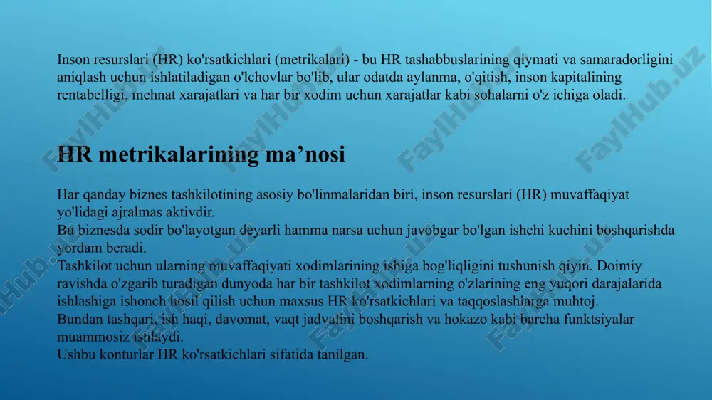 inson resurslari (hr) metrikalari - Page 4