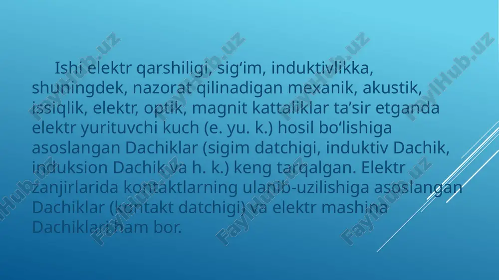 datchiklar va ularning tavsiflari - Page 4