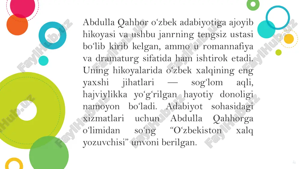 abdulla qahhor hayoti va ijodi - Page 4