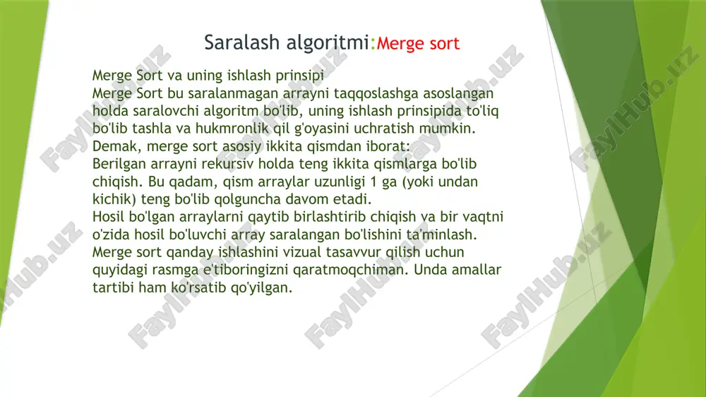 saralash algoritmlari piramidali saralas - Page 4