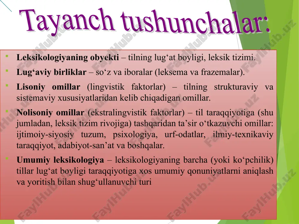 hozirgi o‘zbek adabiy tilining leksik sathi va leksikologiyasi - Page 4