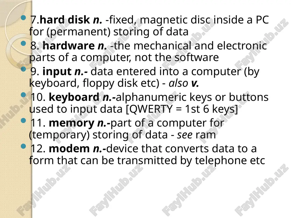ding of spacecraft? 5. why do our students like computer lessons ? 6. where can computers store huge amount of information? task 2. decide whether the sentences are true (t) or false (f)? correct the wrong sentences. 1. without computers it would be impossible for engineers to perform the enormous number of calculations. 2. architectural and civil engineers can’t design complicated bridges and other structures with the help of computers. 3. computers have not been of tremendous help to researchers in the biological, physical and social sciences. 4. computer is the universal tool which isn’t capable to help everyone. 5. one robot can change two workers at the plant. 6. computers can be used to compose music, write poems and produce drawings and paintings. 7. today, computers are big, slow and can store little information on magnetic media appendix 6. hometask look at the pictures a-f. write what is happening. …