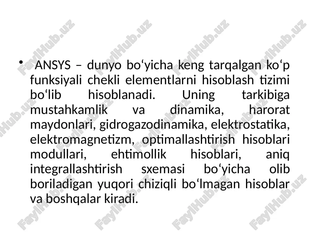 g grafik shakli yetakchi vazifani bajaradi (obyektning butunligicha yoki qisman tasvirlanishi, natijalarning deformatsiyalangan sxema ko‘rinishidagi tasviri, epyura, izoliniya (izo chiziqlar), dinamik jarayonlar animatsiyasi va h. k.). lir-vizor lira programma kompleksining asosiy sistemasi hisoblanadi va quyidagi asosiy funksiyalarni bajaradi: hisoblash sxemalarini sintezlash va tahlil qilishning hamma bosqichlarida ularni vizuallashtirishni amalga oshirish; xatoliklarni aniqlash imkoniyatini yaratish; aniq ko‘rsatmalar berishni ta’minlash; matn bilan bog‘langan ma’lumotlarning mavjudligini ta’minlash; ko‘p sonli va variantli matematik modellar yaratish usullarining mavjudligi; natijalarni tahlil qilishda ko‘p sonli usullar bilan ta’minlash (kuchlanishlar, ko‘chish izomaydoni, izochiziqlarini qurish, kuch epyuralari, tebranishlar animatsiyalari, deformatsiyalangan sxemalarni qurish va tasvirlash, tasvirlar masshtabining boshqariluvi); masalaning protsessorda o‘tish idikatsiyasi tasvirini ekranda tasvirlash; hujjatlashtirishning kengaytirilgan sistemasining mavjudligi. lir-vizor interfeysi sozlanuvchan interfeys hisoblanadi, chunki unda bir qator sozlash-o‘zgartirishlarning ko‘rsatkichlari mavjud bo‘lib asosiylari quyidagilardan iborat: uskunalar paneli; rangli sxemalar (ishchi oyna foni rangi, tarkibiy elementlar va hisoblash sxemasi obyektlari rangi, natijalar izomaydoni palitralari). shriftlarning turi va o‘lchamlari; boshlang‘ich ma’lumotlar va …