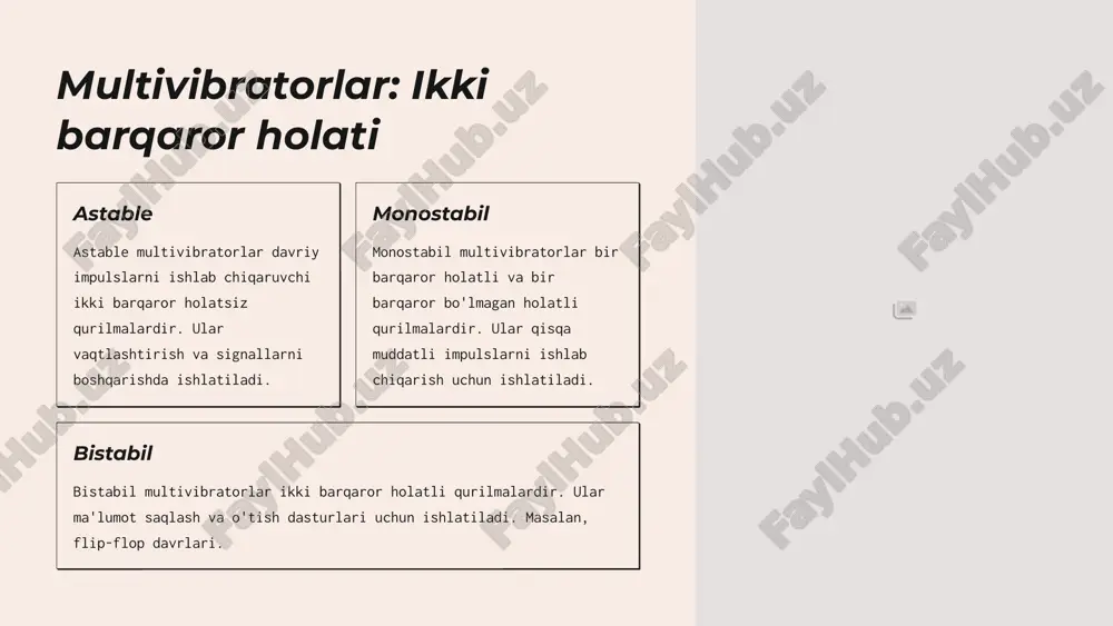 elektronika qurilmalarida impuls generatorlari va shakllantirgichlari - Page 4