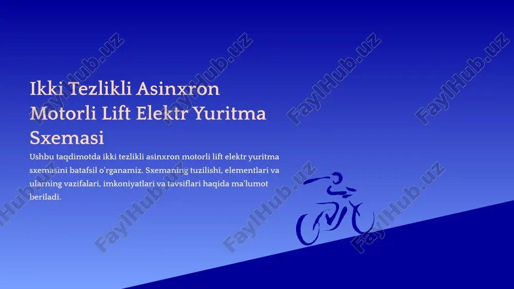 ikki tezlikli asinxron motorli lift elektr yuritma sxemasi - Page 4