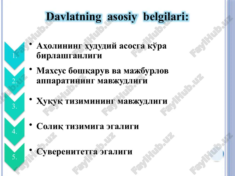 davlat tushunchasi va belgilari - Page 4
