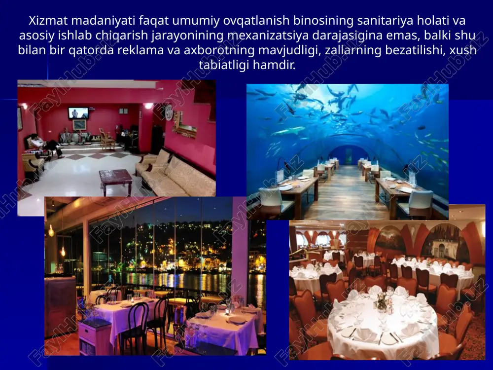 turizm sohasida restoranlar o'vqatlanish - Page 4