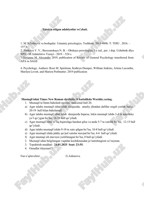 psixologiya yo’nalishida mustaqil ish - Page 4