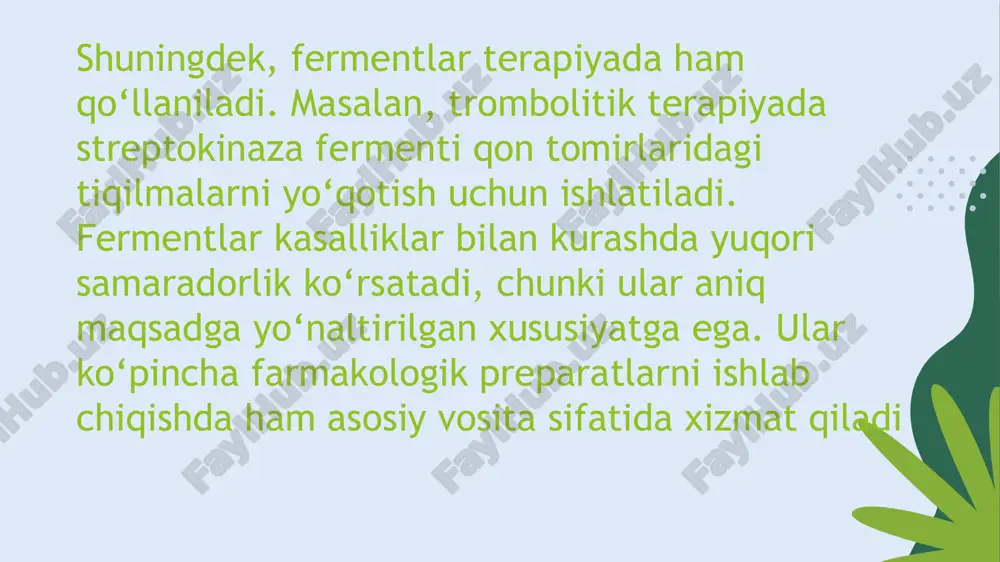 tibbiyotda fermentlarning qo‘llanilishi - Page 4