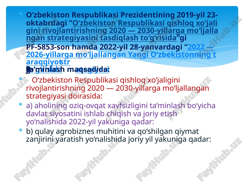 - poyaga urug' qobig'ini yirtib tuproq yuzasiga chiqishiga harakat qila boshlaydi. 14-16°c harorat va namlik yetarli bo'lganda ekkandan keyin 7-9 kunda unib chiqa boshlaydi, ekish-unib chiqish davriniuzunligi ekish muddatlariga bog'liq. ekishning maqbul muddatlaridabu davr 1,5-2 kunga qisqaradi. poyaning ustki qismi yupqa rangsiz parda (koleoptile) bilan qoplangan.koleoptile - birinchi barg-boshoqli o'sim liklar urug'idan unib chiqqan barg. u naychasimon o'ralgan bo'lib ichidan yangi barg o 'sib chiqadi. koleoptile o'zining qattiq uchi bilan tuproqni yorib chiqadi.koleoptile tuproq yuzasiga chiqishi bilan o'sishdan to'xtaydi va birinchi yashil barg hosil bo’ladi. bug’doyning unib chiqish fazasi(8-10 kun ) tuplanish 2 turga bo’linadi: 1) umumiy 2) mahsuldor o'simliklarning turiga qarab bu har xil bo'ladi: kuzgi galla ekinlarida 3-6 ta, arpa va sulida 2-3 ta, bahorgi bug'doyda 1-2 ta bo'ladi. tuplanish davri cho'zilib ketsa umumiy tuplanish ko'payib, mahsuldor tuplanish kamayadi. tuplanish davri 5°c da o'tishi mumkin. eng qulay harorat budavr uchun 10-15°c. tuplanish. bug'doy kabi nonbop o'sim liklar tuplanishi …