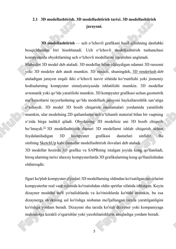 asosan, ularni yaratish va tahrirlash usulidagi o'zgarishlar, turli sohalarda foydalanish qoidalari va model va haqiqat o'rtasidagi yaqinlashish turlaridagi farqlardir. chig'anoq modellari haqiqiy ob'ekt sifatida mazmunli bo'lishi uchun ko'p qirrali bo'lishi kerak (qobiqda teshiklar yoki yoriqlar bo'lmagan). kubning qobiqli modelida kubning pastki va yuqori yuzasi bosilgan birinchi va oxirgi qatlamda teshik va yoriqlarsiz bir xil qalinlikka ega bo'lishi kerak. ko'pburchak to'rlar (va kamroq darajada bo'linish yuzalari) eng keng tarqalgan tasvirdir. darajalar to'plamlari suyuqliklar kabi ko'plab topologik o'zgarishlarga duchor bo'lgan sirtlarni deformatsiyalash uchun foydali tasvirdir. ob'ektlarning tasvirlarini, masalan, sharning o'rta nuqta koordinatasini va uning aylanasidagi nuqtani sharning ko'pburchak tasviriga aylantirish jarayoni mozaika deb ataladi. ushbu bosqich ko'pburchak asosidagi renderlashda qo'llaniladi, bunda ob'ektlar sharlar, konuslar va boshqalar kabi mavhum tasvirlardan ("ibtidoiy") o'zaro bog'langan uchburchaklar tarmog'i bo'lgan to'rlar deb ataladigan narsalarga bo'linadi. uchburchaklar to'rlari (masalan, kvadratlar o'rniga) mashhur, chunki ular rasterizatsiya qilish oson (har bir uchburchakda tasvirlangan sirt tekis, shuning uchun proyeksiya har doim …