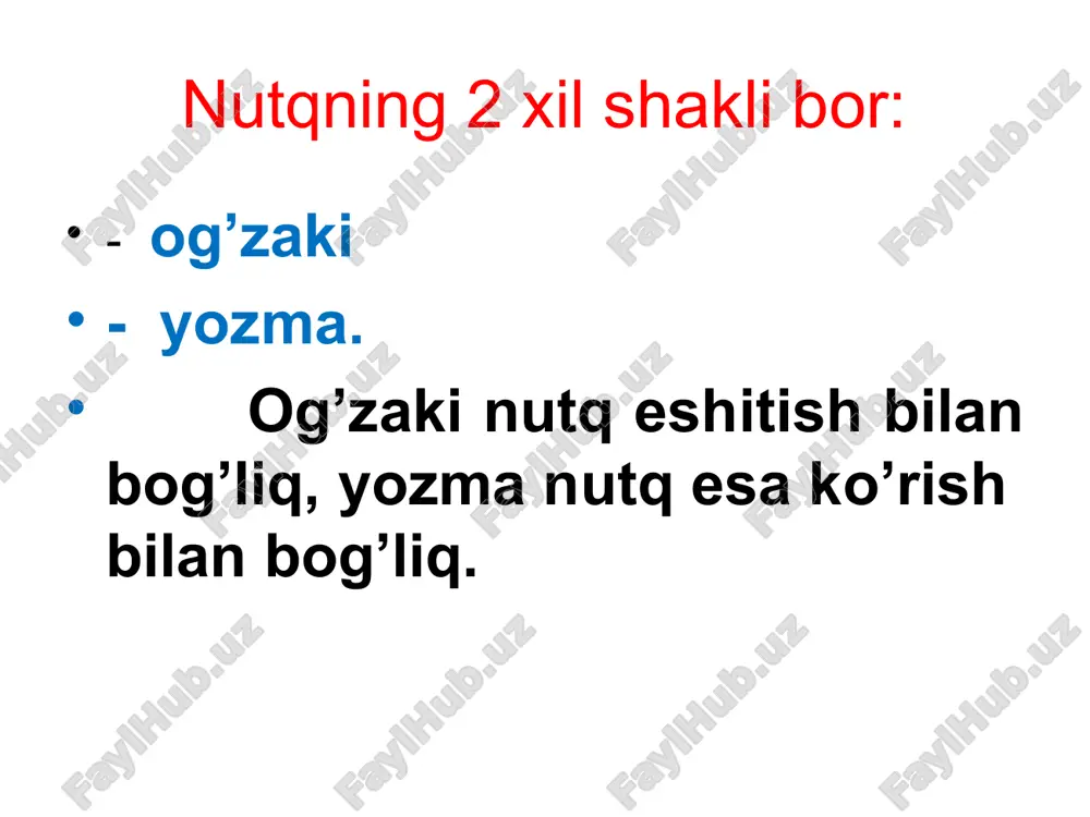 vulla. -yukak+im=yuragim, so’roq+im=so’rog’im. 3. tovush ortish hodisasi: -isi+q=issiq, achi+q=achchiq; -u,bu, shu, o’sha+ga,da,dan,day=unga (n); - obro’,mavqe, mavzu, parvo+im, ing, imiz, ingiz=obro’yim, mavzuyimiz (y) morfologik yozuv tamoyili: o’zakka qo’shimcha qo’shilganda yuz beradigan tovush o’zgarishini inobatga olmaslik qoidasi morfologik yozuv deyiladi. bu yozuv prinsipi talaffuzga asoslanmagan, balki qat’iy imlo qoidalariga asoslangan yozuv prinsipi sanaladi. morfologik yozuv - ketti=ketdi, kelmapti=kelmabdi, toshkenttan=toshkentdan; -kelip=kelib, o’qip=o’qib, yozip=yozib; -guluston=guliston, kulub=kulib, turub=turib, turkuston=turkiston; -darvozavon=darvozabon; -bug’+ga, buqqa, tog’+ga=toqqa. shakliy yozuv tamoyili: o’zlashgan so’zning qadimgi kelib chiqish holatini yoki shaklini saqlab qolish asosida yozish shakliy yozuv deyiladi: maoniy, mutolaa, muammo, she’r, va’da, shtraf, biologiya, teatr, aeroport; kiosk-kioska, propusk-propuska, otpusk-otpuska. tarixiy-an’anaviy yozuv tamoyil: so’zning hozirgi talaffuz me’yoriga mos kelmaydigan, qadimdan o’zlashib qolgan shaklda yozilishi tarixiy-an’anaviy yozuv deyiladi: borgil-borg’il; -yulduzlar o’tiga bardosh berurman, fazolar taftiga qilurman toqat (a.oripov) - sevgini tortib bo’lurmu tosh-u tarozi bilan(e.vohidov) farqlash(differensiyalash) yozuvi: talaffuzda bir-biridan aniq farqlanmaydigan yoki o’zaro farqi deyarli sezilmaydigan darajaga kelib qolgan so’z yoki qo’shimcha yozuvda …