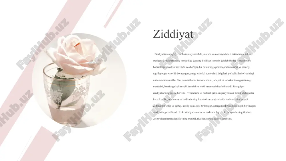 baynida ilmiy-tadqiqot ob’ekti bo‘lmay keldi, ammo ular to‘g‘risidagi ba’zi genial fikrlar bizgacha yetib kelgan eng qadimgi manbalarda ham mavjud. vaqt o‘tishi bilan hayot sharoitlari o‘zgarib, konfliktlar ko‘rinishi ham o‘zgarishga yuz tutgan. antik davr urushlarining ikir-chikirigacha tafsilotlarini va bu kabi konfliktlarning ilk baholarini qoldirdi. o‘rta asrlar va yangi davrlarga ajratib o‘rganilishi ushbu hodisaning mohiyatini anglashga bo‘lgan o‘ziga xos urinishlar bo‘ldi. insonparvar mutafakkirlar konflikt to‘g‘risidagi, ularning insoniyat taraqqiyotidagi halokatli roli, urushlarni jamiyat hayotidan yo‘qotish va tinchlik o‘rnatish to‘g‘risidagi o‘z tasavvurlarini bildirib ketganlar. ko‘rib chiqilayotgan muammoga oid dastlabki tadqiqotlar miloddan avvalgi vi-vii asrlarga tegishli. o‘sha davr xitoy mutafakkirlarining yozishicha, barcha mavjud narsa taraqqiyotining manbai – o‘zaro munosabatlarda, materiyaga xos bo‘lgan ijobiy (yan) va salbiy (in) tomonlarda bo‘lib, ular doimiy o‘zaro qarama-qarshilikdadir va aynan bu ularning egalari o‘rtasida konfrontatsiya(konflikt)ni keltirib chiqaradi. qadimgi yunonistonda qarama-qarshiliklar va ularning buyumlari yuzaga kelishidagi roli to‘g‘risidagi falsafiy ta’limot paydo bo‘ldi. yunon faylasufi anaksimandr – (miloddan oldingi 640-547 yillar) narsa …