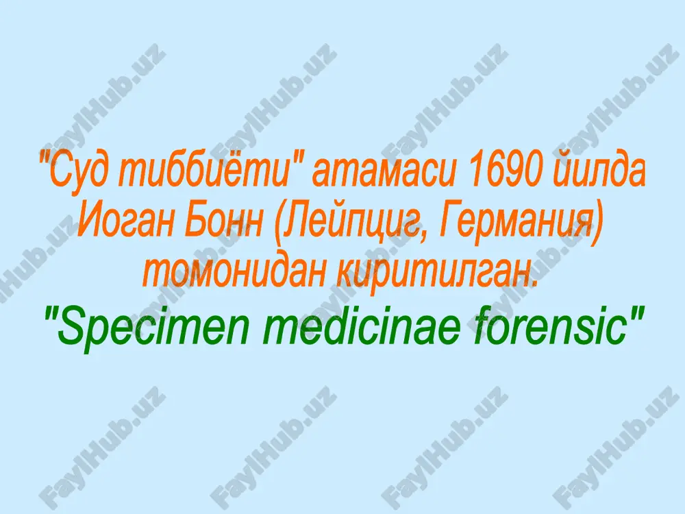 , san'at yoki kasb sohasi bo'yicha bilimi bo'lgan shaxs o'tkazilgan maxsus tekshirish orqali olish mumkin bo'lganda ekspertiza tayinlanadi. surishtiruvchi, tergovchisi, prokuror, sudya, mutaxassislar, xolislarning bunday bilimlarga ega bo'lishi ekspertiza tayinlash zaruratidan ozod etmaydi. (172-modda o'zb.resp.jpk) 1) o'limning sababini, etkazilgan tan jarohatlarining xususiyati va og'irlik darajasini; 2) jinsiy aloqada bo'lganlikni, xomiladorlik holatini va homilani sun'iy yo'l bilan tushirish belgilarini; 3) gumon qilinuvchi, ayblanuvchi, sudlanuvchi, jabrlanuvchining yoshini, agar bu haqda hujjatlar bo'lmasa yoki hujjatlar shubha tug'dirsa; 4) gumon qilinuvchi, ayblanuvchi, sudlanuvchining, ustidan tibbiy yo'sindagi majburlov choralarini qo'llashga doir ish yuritilayotgan shaxsning ruhiy va jismoniy ahvolini hamda ularning g'ayrihuquqiy qilmishni sodir etayotgan paytda o'z harakatlarini idrok etish va idora qilish layoqatini, shuningdek jinoiy ko'rsatuvlar berish hamda o'z huquqlari va qonuniy manfaatlarini mustaqil himoya qila olish layoqatini; 5) jabrlanuvchining, guvohning ruhiy va jismoniy holatini hamda ish uchun ahamiyatli bo'lgan holatlarni idrok qilish, esda saqlash va so'roq qilinganda ifodalab berish layoqatiga ega chog'ida o'z huquqlari …