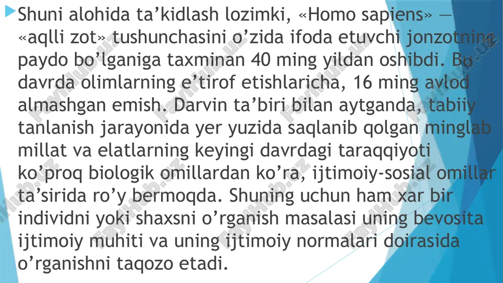 lar yuzasidan tasavvurlar, lekin aniq fikr yoki munosabat yo’q. autokommunikasiyaga xojat yo’q. shaxs autodialogining muhim belgilari. shaxs faolligi va faoliyat turlari jamiyat bilan doimiy munosabatni ushlab turuvchi, o’z-o’zinia nglab, har bir harakatini muvofiqlashtiruvchi shaxsga xos bo’lgan eng muhim va umumiy xususiyat — buuning faolligidir. faollik (lotincha «actus» — harakat, «activus» — faol so’zlaridan kelib chiqqan tushuncha) shaxsning hayotdagi barcha xatti-harakatlarini namoyon etishini tushuntiruvchi kategoriyadir. xulosa insn hamisha iqtisodi yoki ijtimoiy jihatdan yetuk va barkamol bolsagina u o’zmaqsadlariga erishadi va bu masala avalo biz uchun juda kerali sababi shundaki peagok sifatida shuni aytolamanki harbir oquvchni sharoyitida klib chiqgan holatda unga o’z orzulari va oldig qo’yilgan maqsadiga yetish uchun unga bor bilim va ko’nikma berb boorish zarurligini tushindim pedagok o’quvchilarga dars berib borish va shu bilan birgalikda o’zini ham baxolash o’rinli bo’ladi yani o’quvchilarga bilim berish bilan birglikda o’zining bilim ko’nikmolarini oshirib borishi erak ekanligini bugungi darskilda bilib oldim foydanilgan adabiyotlar karimova …