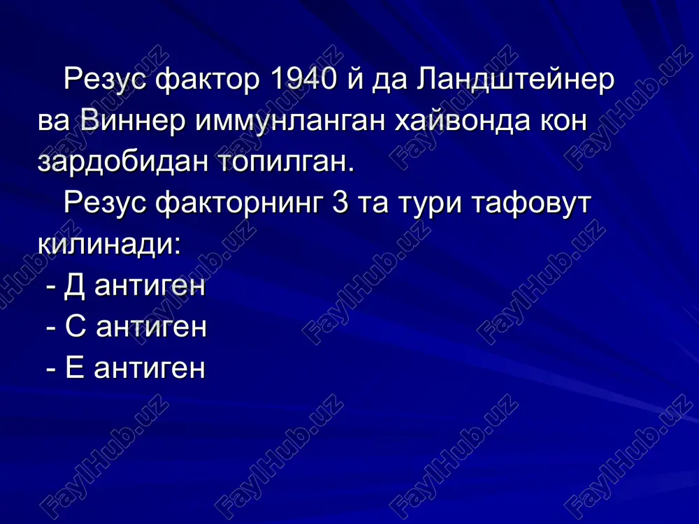rezus – sensibilizatsiya va homila gemolitik kasalligi - Page 4