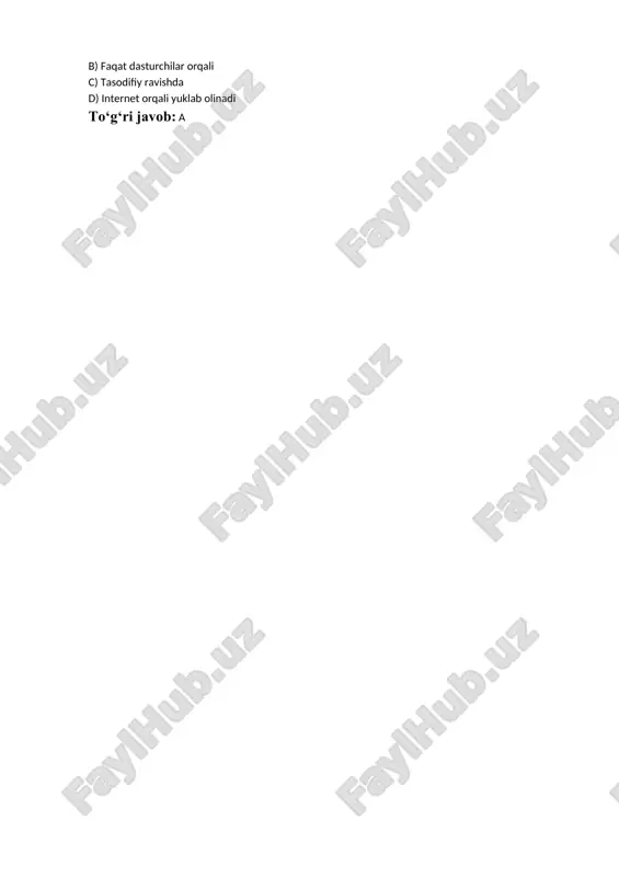 exspert tizimlarining dasturiy taminotida ishlash test javoblari bilan - Page 4