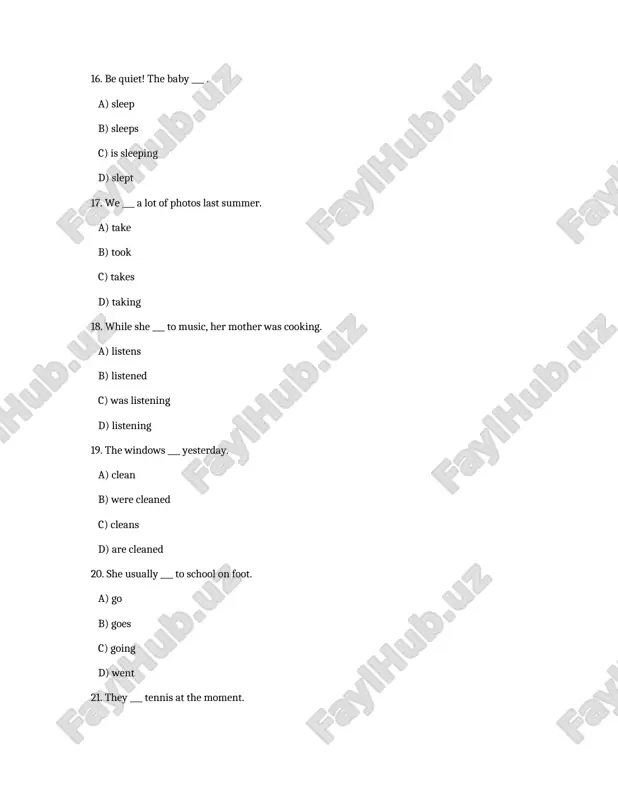 40 multiple choice grammar tests - Page 4