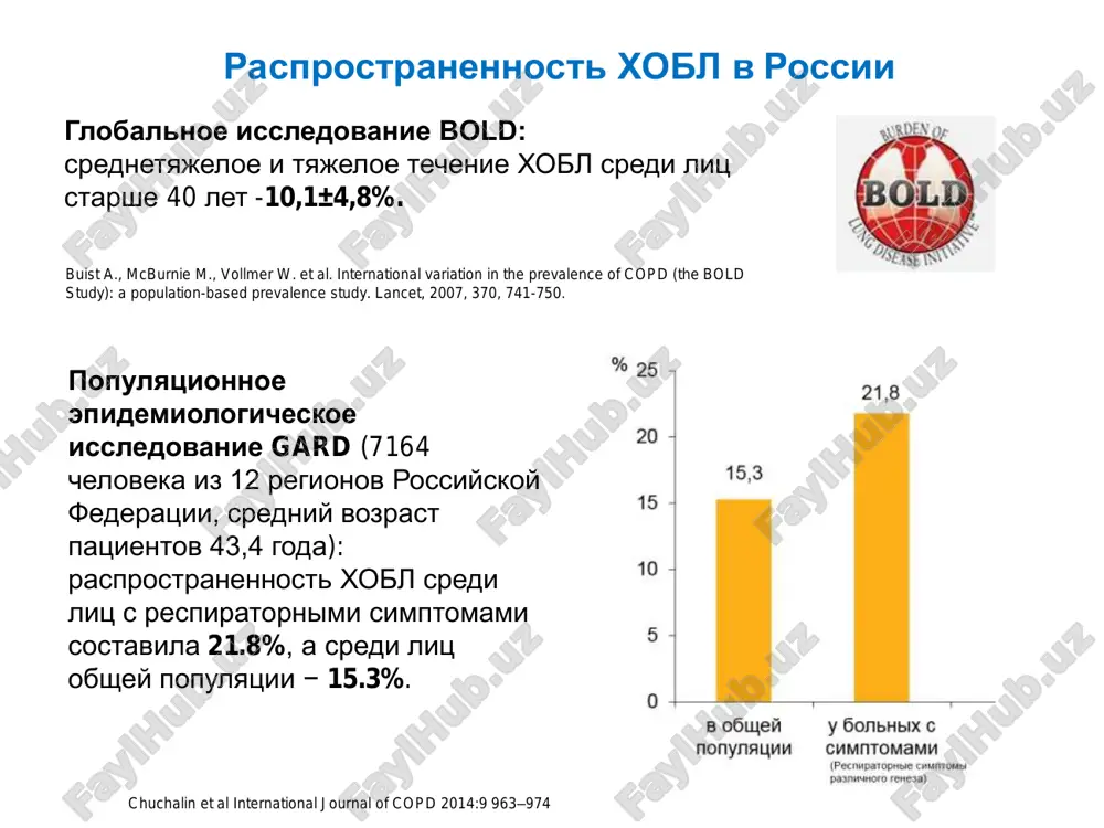 vki diagnoza xobl otsenka dannix spirometrii pri xobl: global strategy for the diagnosis, management and prevention of copd, global initiative for chronic obstructive lung disease (gold) 2018. http://www.goldcopd.org/ federalnie klinicheskie rekomendatsii po lecheniyu xobl, 2017 http://spulmo.ru/obrazovatelnye-resursy/federalnye-klinicheskie-rekomendatsii/ bronxodilatatsionniy test (proba s bronxolitikom)  400 mkg salbutamola (β2-agonist) → povtornaya spirometriya cherez 15-30 minut  bronxodilatatsionniy test schitaetsya polojitelnim, esli posle ingalyatsii bronxodilatatora koeffitsient bronxodilatatsii (kbd) po ofv1 sostavlyaet ne menee 12%, i pri etom absolyutniy prirost sostavlyaet 200 ml i bolee http://spulmo.ru/obrazovatelnye-resursy/federalnye-klinicheskie-rekomendatsii/ http://spulmo.ru/obrazovatelnye-resursy/federalnye-klinicheskie-rekomendatsii/ http://spulmo.ru/obrazovatelnye-resursy/federalnye-klinicheskie-rekomendatsii/ http://spulmo.ru/obrazovatelnye-resursy/federalnye-klinicheskie-rekomendatsii/ http://spulmo.ru/obrazovatelnye-resursy/federalnye-klinicheskie-rekomendatsii/ http://spulmo.ru/obrazovatelnye-resursy/federalnye-klinicheskie-rekomendatsii/ http://spulmo.ru/obrazovatelnye-resursy/federalnye-klinicheskie-rekomendatsii/ http://spulmo.ru/obrazovatelnye-resursy/federalnye-klinicheskie-rekomendatsii/ kdba kdaxp ddaxp ddba ddba+ ddaxp igks + ddba ifde 4 kak vibrat preparat dlya terapii xobl? igks – ingalyatsionnie glyukokortikosteroidi ddba – dlitelno deystvuyushie β2-agonisti ddaxp – dlitelno deystvuyushie antixolinergicheskie preparati kdba – korotko deystvuyushie β2-agonisti kdaxp – korotko deystvuyushie antixolinergicheskie preparati ifde-4 – ingibitori fosfodiesterazi-4 opredelenie gruppi po gold global strategy for the diagnosis, management and prevention of copd, global …