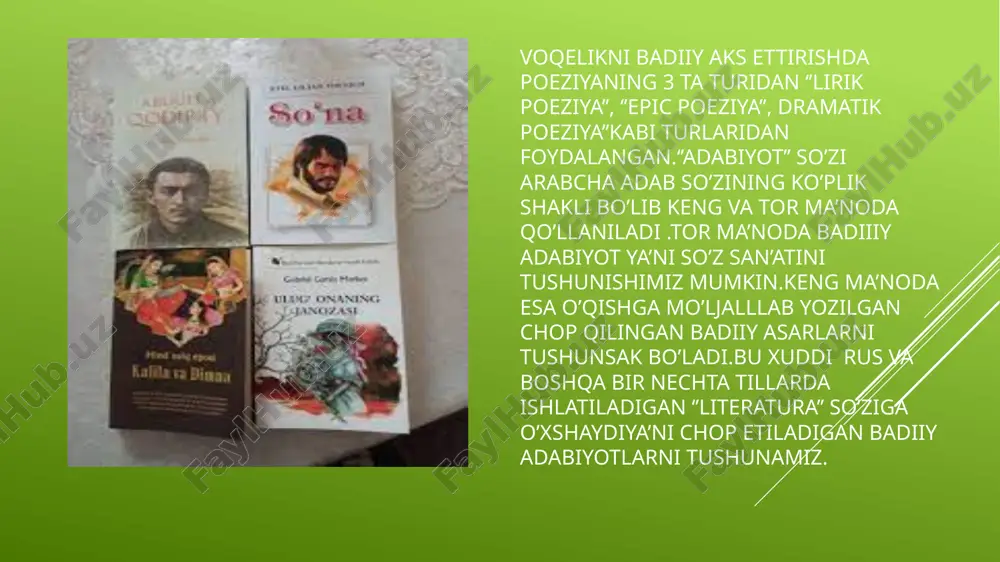 bilishlik matnning qurilishi, tagma`nolari, ishlatilgan stilistik figuralarning estetik qimmati haqida fikr yuritishda juda muhim. odatda badiiy matn tilini o`rganishga qaratilgan ishlarni adabiyotshunoslik va tilshunoslik chegarasidagi ishlar deb qaraladi. adabiyotshunoslikning tarix fani bilan juda uzviy aloqasi bor. ma`lum bir davr adabiyoti yoki o`tmishda yaratilgan konkret asarni tadqiq etayotgan adabiyot tarixchisi o`sha davr ijtimoiy-tarixiy hodisalarini o`rganmog‟i shart, aks holda u o`rganilayotgan davr adabiyotida kuzatilgan hodisalar mohiyatini ham, tahlil qilinayotgan asarning mohiyatini ham to`la anglay olmaydi adabiyotshunoslikning falsafa fani bilan aloqasi haqida gapirganda, avvalo, yirik san`atkorlarning hammasi ham o`ziga xos faylasuf ekanligi, yirik badiiy asarlarda muallifning olamu odam haqidagi qarashlari tizimi (badiiy kontsepsiya) – badiiy falsafasi ifodalanishini e`tiborda tutish e’tiboringiz uchun rahmat adabiyotshunoslik psixologiya fani bilan o`zaro aloqada bo`ladi. badiiy asarda tasvirlangan inson ruhiyatini anglash, badiiy ijod psixologiyasi, badiiy asarni qabul qilish jarayonining ruhiy mexanizmlarini yaxshi tasavvur qilish uchun adabiyotshunosga psixologiya fanining yutuqlari juda katta yordam beradi. ayni paytda, badiiy adabiyot psixologiya faniga …