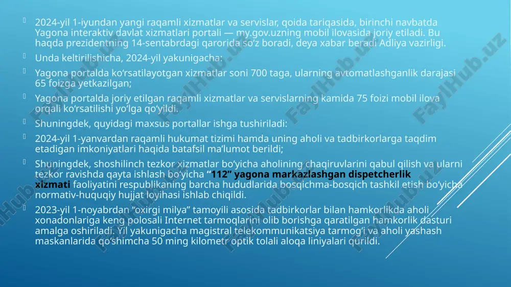o’zbekiston respublikasi yagona davlat xizmatlari portallari bilan ishlash - Page 4