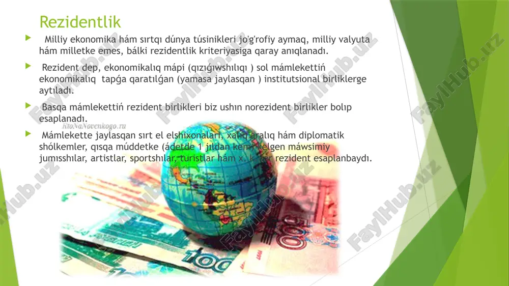 sına teń. yaich kórsetkishin esaplawda qayta esaplar ámeldegi bolıp, olar ádetde aralıq tutınıwı túsinigine teńlestiriledi. aralıq tutınıw (oi) dep, esabat dáwiri dawamında islep shıǵarıw processinde tutınıw etilgen (isletilingen) tovarlar hám xızmetler ma`nisine aytıladı. jalpı ishki ónim (yaim) - jalpı óndiris shıǵarıwdan aralıq tutınıw kórsetkishin chegirib taslaw nátiyjesinde anıqlanadı. mhtda qollanılatuǵın bahalar sisteması faktor bahası, tiykarǵı baha, óndiriwshi bahası, satıp alıwshı (qarıydar ) bahası bazar bahası túsinikleri.bir bahadan ekinshi bahaǵa ótiw jolları úy xojalıǵı (bir mánzilde jasawshı huqıqıy hám fizikalıq óndiriwshi birlikler shańaraq yamasa shańaraqlar toparı ), olar óz dáramatların birgelikte ıqtıyar etedi (akciyadarlıq jámiyetleri,korporatsiyalar, kárxanalar, shólkemler, jalǵız tártipte ekonomikalıq iskerlik jurgiziwshiler hám t.b. ) faktor bahası = aralıq tutınıw + miynet xaqi + jalpı payda tiykarǵı baha = faktor bahası + óndiriske sap salıqlar qarıydar bahası = óndiriwshi bahası + sawda -transport ústemesi óndiriwshi bahası = tiykarǵı baha + ónimge sap salıqlar mhtda salıqlar, subsidiyalar hám olardıń klassifikaciyası institutsional birlikler …
